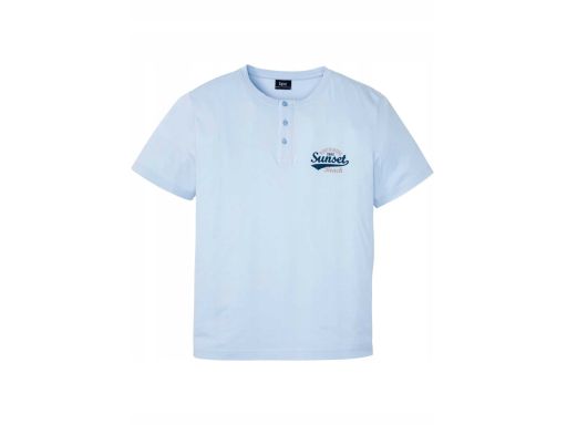 B.P.C koszulka męska polo niebieska z nadrukiem S.