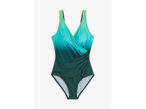 B.P.C kostium kąpielowy shape z efektem założenia kopertowego turkusow