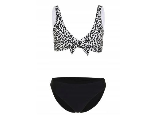B.P.C bikini bustier biało-czarne z figami 46.