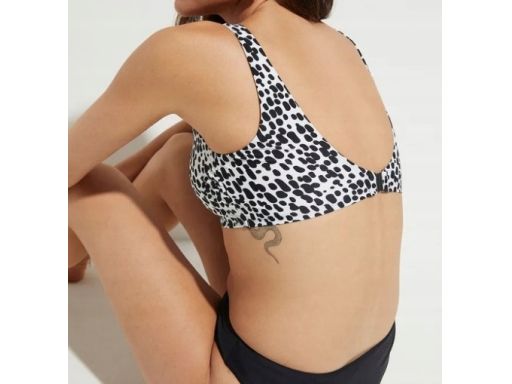 B.P.C bikini bustier biało-czarne z figami 46.