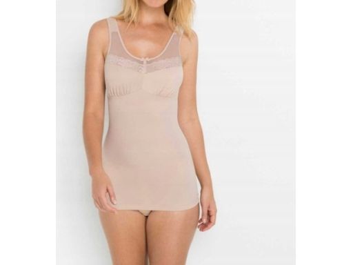 B.P.C Modelujący top z koronką beżowy r.42