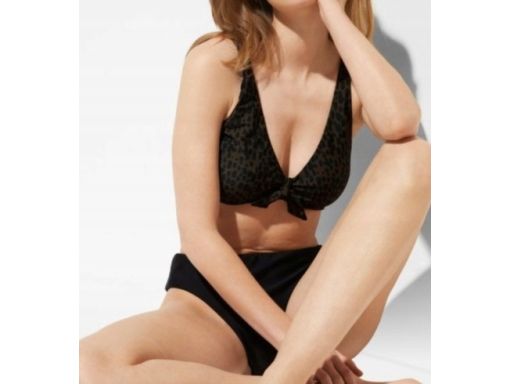 B.P.C bikini we wzory czarno-ciemnozielone 50.