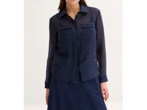 B.P.C bluzka koszulowa granatowa strukturalna 42.