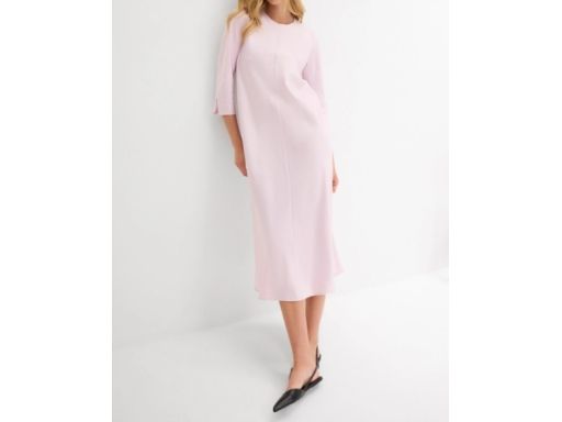 B.P.C różowa sukienka satynowa midi 44.