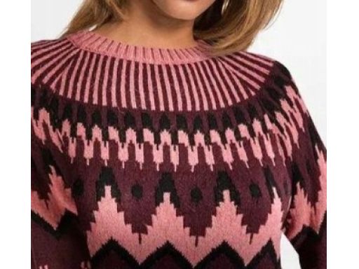 B.P.C ołówkowa sukienka dzianinowa we wzory 32/34.