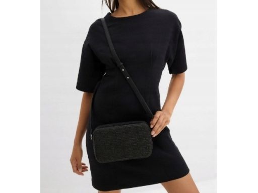 B.P.C sukienka shirtowa czarna bawełniana z zaszewkami r.40/42