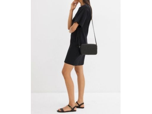 B.P.C sukienka shirtowa czarna bawełniana z zaszewkami r.40/42