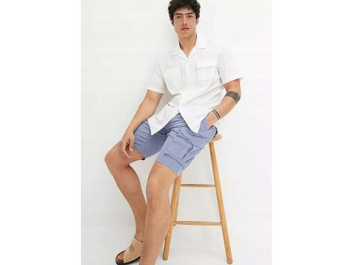 B.P.C koszula męska z krótkim rękawem biała bawełniana r.45/46