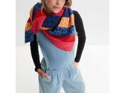 B.P.C Chusta dzianinowa szalik kolorowa we wzory