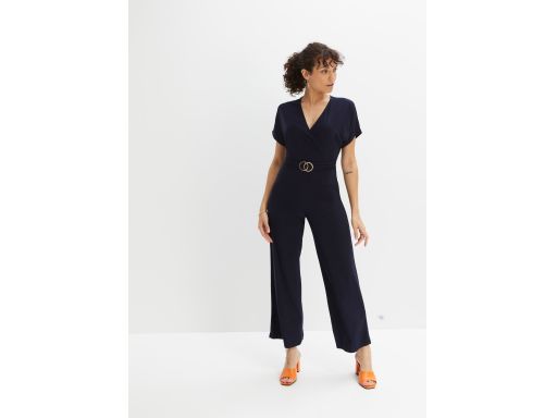 B.P.C granatowy kombinezon z klamrą 52/54.