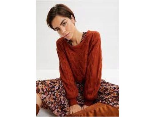 B.P.C sweter brązowy w warkocze r.44/46