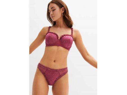 B.P.C komplet biustonosz+stringi koronkowy 90B 44/46.
