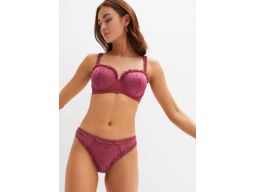 B.P.C komplet biustonosz+stringi koronkowy 90B 44/46.