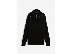 B.P.C czarny sweter ze stójką i suwakiem 48/50.
