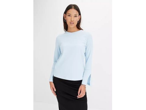 B.P.C bluzka niebieska bawełniana z rozszerzanymi rękawami r.40/42