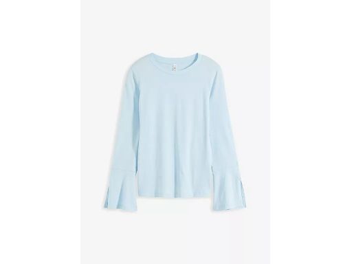 B.P.C bluzka niebieska bawełniana z rozszerzanymi rękawami r.40/42