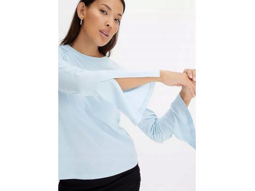 B.P.C bluzka niebieska bawełniana z rozszerzanymi rękawami r.40/42