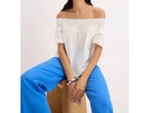 B.P.C bluzka carmen biała bawełniana ^42