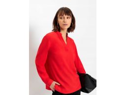 B.P.C bluzka koszulowa czerwona z krepy ^36