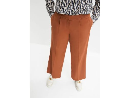 B.P.C spodnie damskie w kant ceglasty brąz ^54