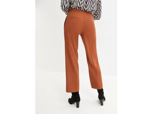 B.P.C spodnie damskie w kant ceglasty brąz ^54