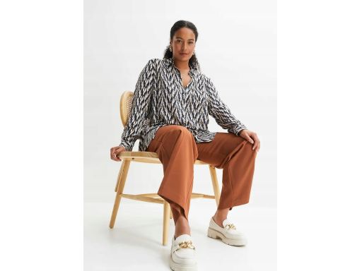 B.P.C spodnie damskie w kant ceglasty brąz ^54