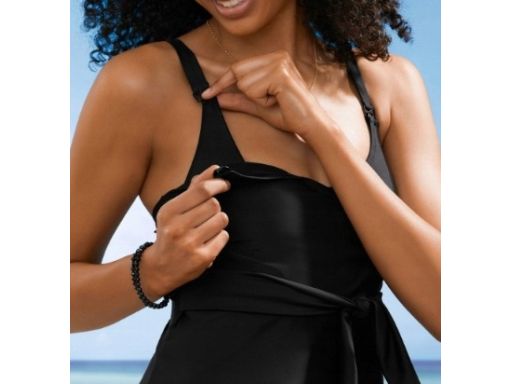 B.P.C sukienka kąpielowa czarna do karmienia piersią ^42