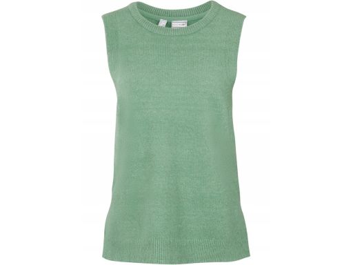 B.P.C kamizelka dzianinowa zielone sweter bez rękawów r.36/38
