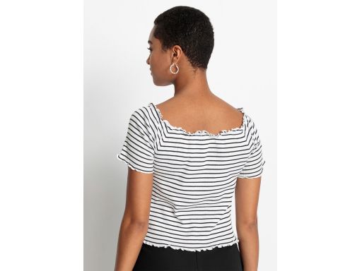 B.P.C krótka bluzka w paski prążkowana ^40/42