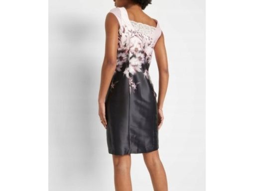 B.P.C atrakcyjna sukienka w kwiaty satyna r.40