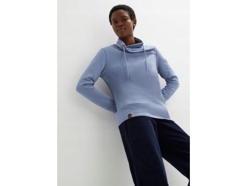 B.P.C niebieska bluza z szerokim kołnierzem bawełniana ^36/38.