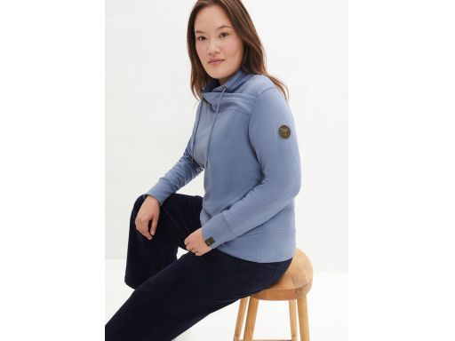 B.P.C niebieska bluza z szerokim kołnierzem bawełniana ^36/38.