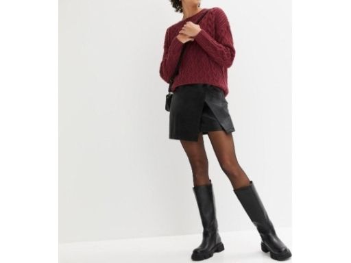 B.P.C spódnica eko skóra czarna krótka r.48