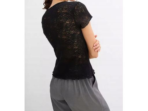 B.P.C bluzka czarna koronkowa prześwitująca 44/46.