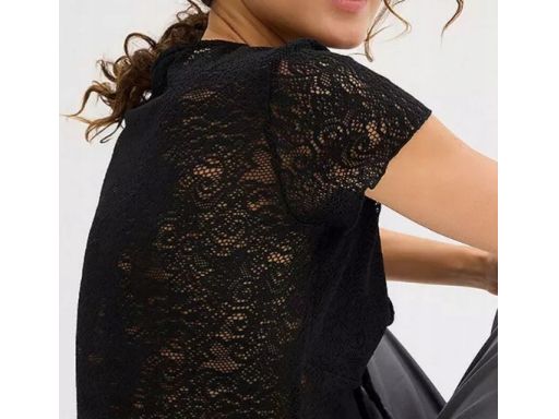 B.P.C bluzka czarna koronkowa prześwitująca 44/46.