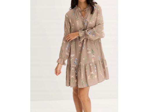 B.P.C sukienka w kwiatki z wiskozy 48.