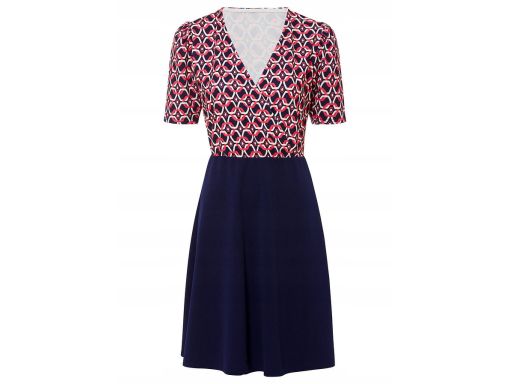 B.P.C sukienka granatowa nadruk ^44/46