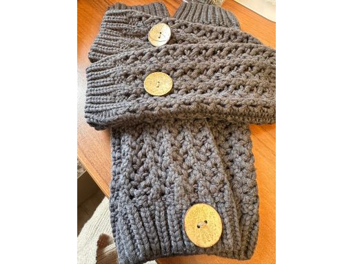 B.P.C ocieplacze dzianinowe ażurowe stalowe z guzikiem 4 elementy komp