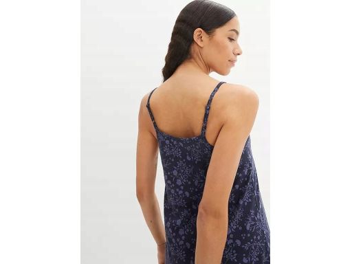 B.P.C letnia sukienka granatowa wzorzysta na ramiączka 32/34.
