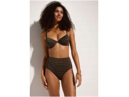 B.P.C figi kąpielowe z wysokim stanem ze złotą nitką r.46