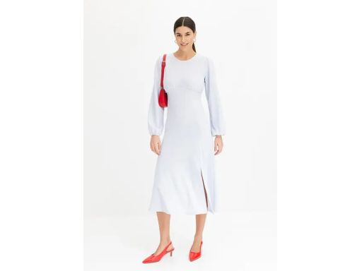 B.P.C niebieska sukienka midi dżersejowa r.48/50