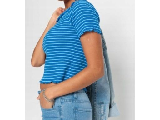 B.P.C t-shirt carmen w paski prążkowany 44/46.