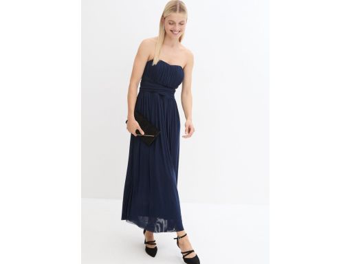 B.P.C sukienka wieczorowa granatowa siateczkowa r.38