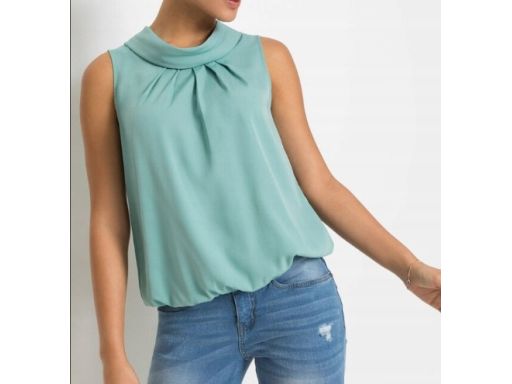 B.P.C bluzka bez rękawów szałwiowa ^40