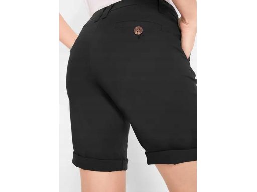 B.P.C bermudy czarne damskie cienkie r.46