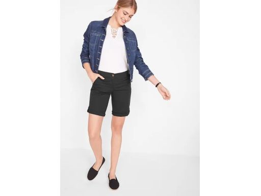 B.P.C bermudy czarne damskie cienkie r.46