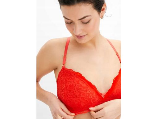 B.P.C biustonosz bustier koronkowy czerwony r.40