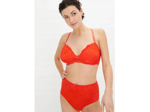 B.P.C biustonosz bustier koronkowy czerwony r.40
