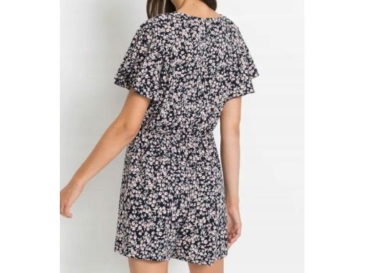B.P.C kombinezon letni dżersejowy granatowy w kwiatuszki r.46