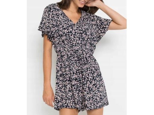 B.P.C kombinezon letni dżersejowy granatowy w kwiatuszki r.46